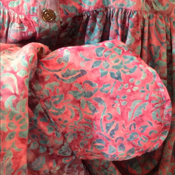 Gorgeous Empire Hawaii Dress Dye Purple Pink Turq - Picture 5 of 6